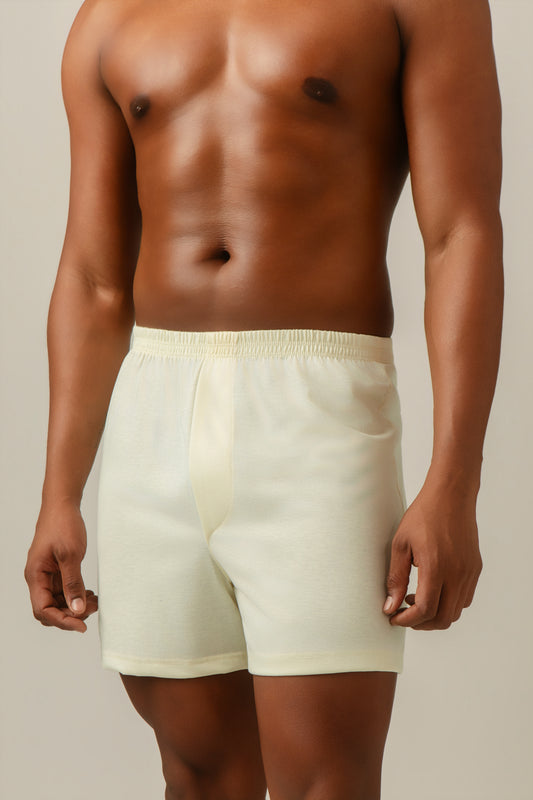 Cueca Samba Canção Masculina Malha PV Marfim
